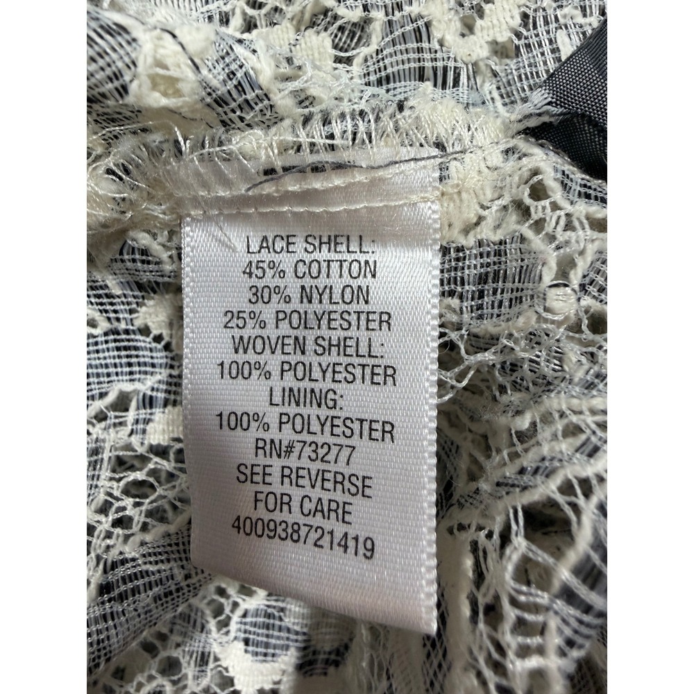 Simply Vera Vera Wang Lace Shift Dress Womens L Grey Floral Sleeveless Pockets - Picture 8 of 9
